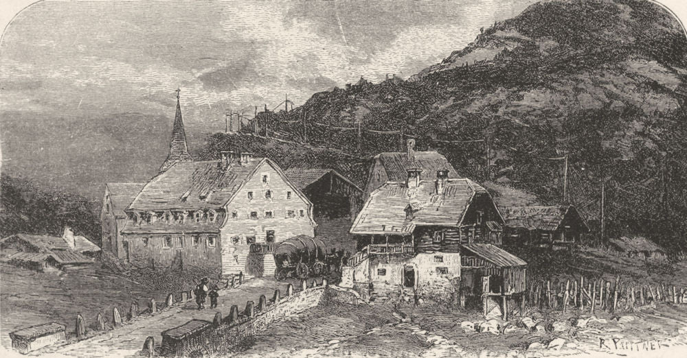 AUSTRIA. Tyrol & Eastern Alps. St Christoph, Arlberg Route c1893 old print